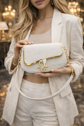 crocodile patterned cross body bag