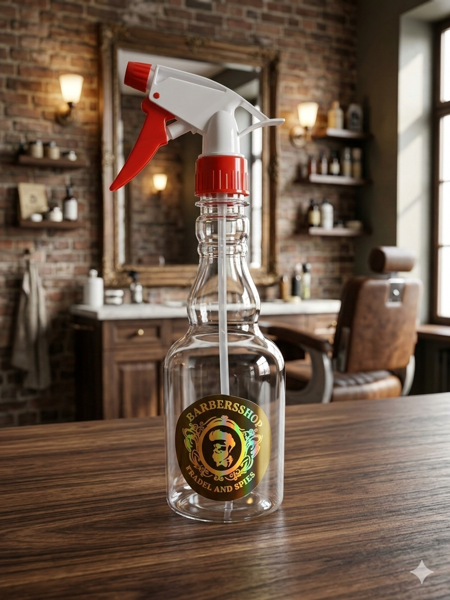 Hair mist spray bottle for barbers and hairstylists