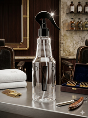 Ergonomic trigger hair spray bottle for salon haircuts