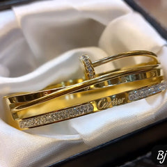 ZIRCONE STONE CARTIER HANDCUFFS