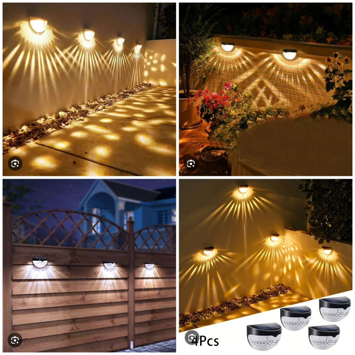 SOLAR FENCH DECK LIGHT 2 PACK