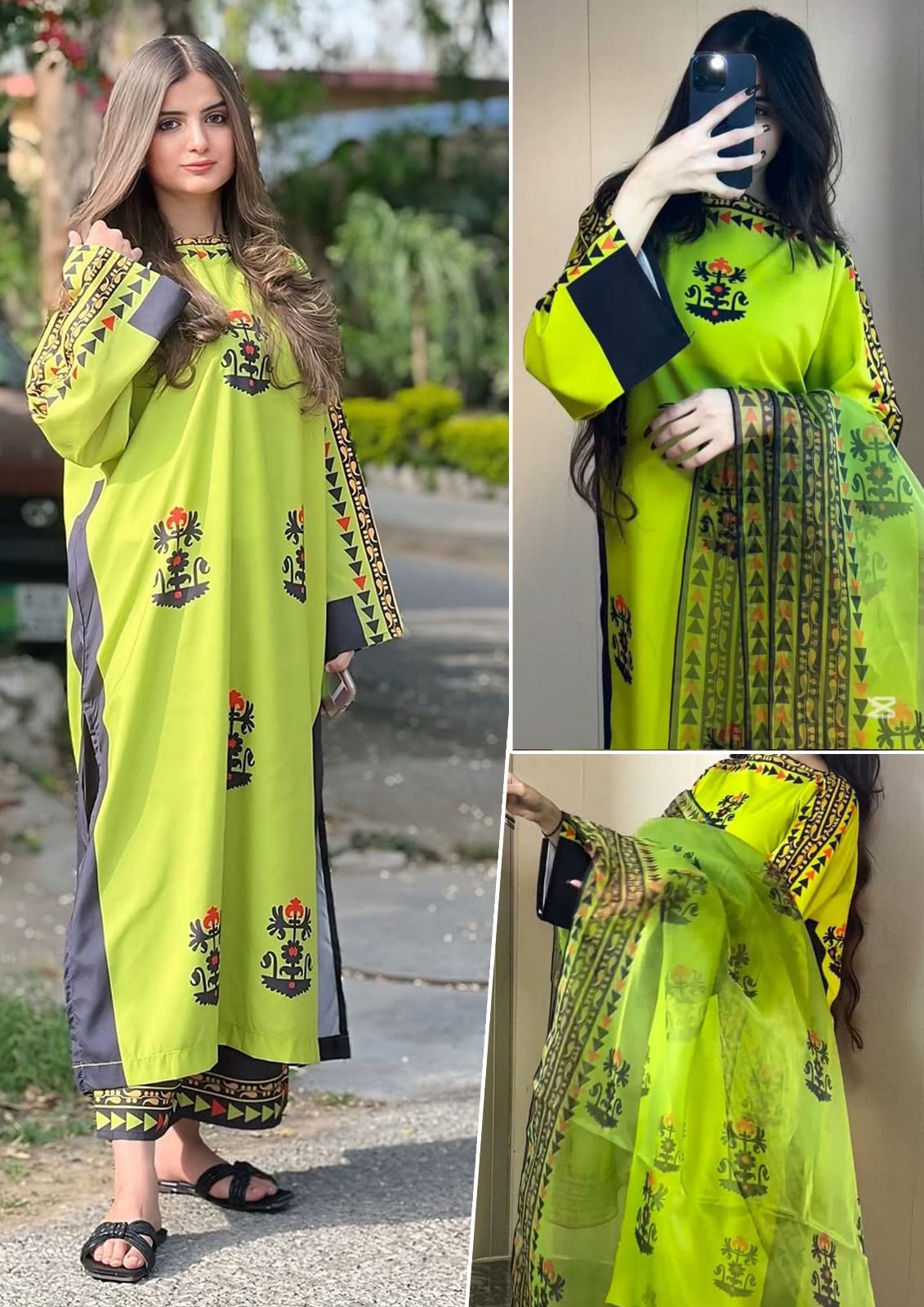 Royal Lime Luxury 3 Piece Suit  Premium Lime Green Embroidered Suit Set