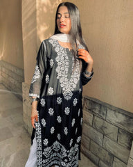 MOST TRENDING INDIAN EMBROIDERED KURTI