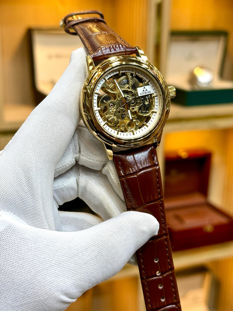 Titanium Soul – Skeleton Leather Watch